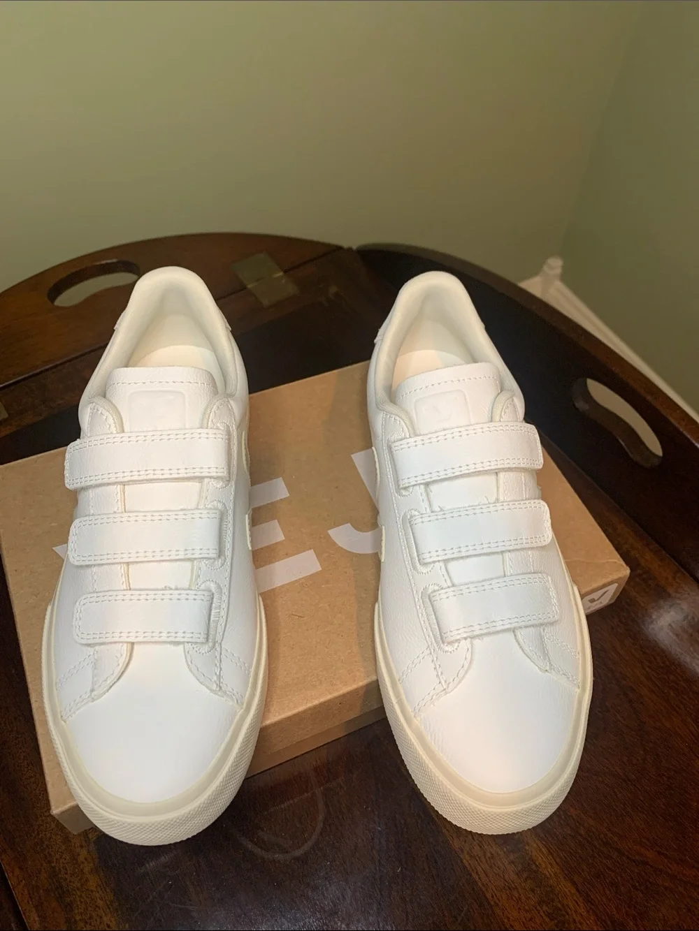 Women’s Veja Recife White Leather Sneakers - Picture 5 of 13